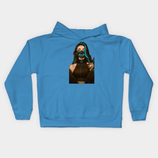 Blue Samurai Kids Hoodie